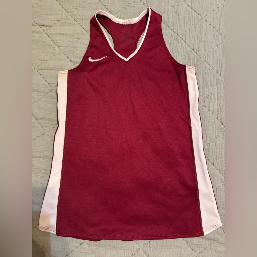 New Nike Women’s XS Singlet Tank Top Style 642089 Dri-Fit Maroon Racerback